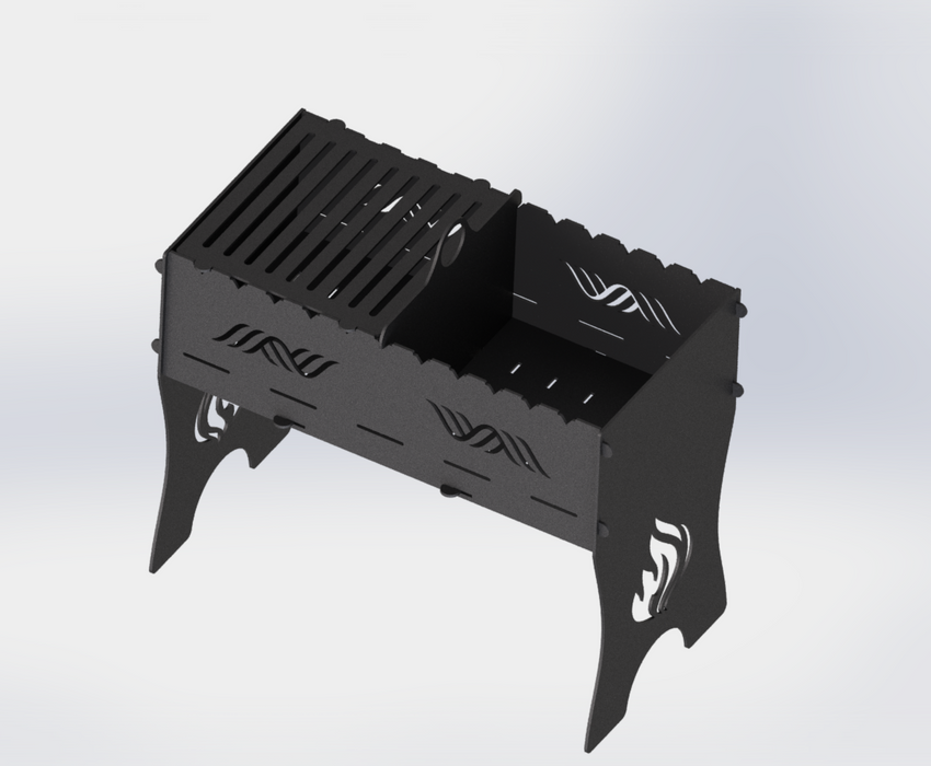 Picture - 6. Mangal for camping, fire pit, grill and bbq. DXF files for plasma, laser, CNC. Firepit.