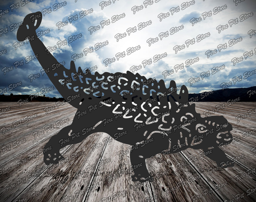 Picture. Ankylosaurus. Metal art DXF files for plasma, laser, CNC, waterjet. Home wall vector art.