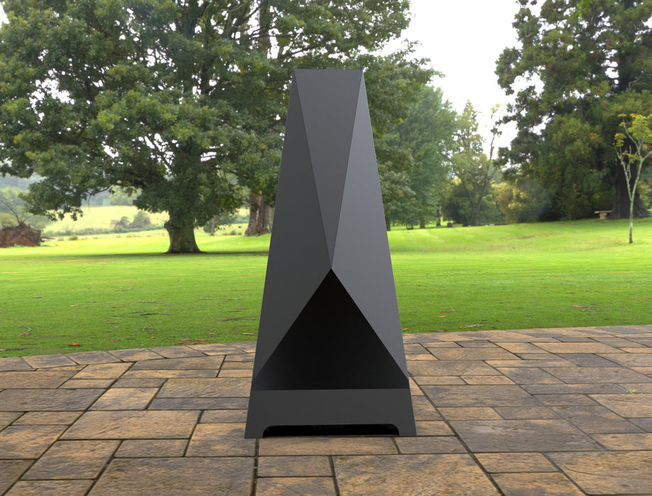 Picture - 1. Triangular II Pyramid Fire Pit. Files DXF, SVG for CNC, Plasma, Laser, Waterjet. Garden Fireplace. FirePit. Metal Art Decoration.