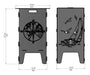 Picture - 6. Compass and Sailboat fire pit, grill and bbq. DXF files for plasma, laser, CNC. Firepit.