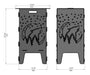 Picture - 7. Wolf fire pit, grill and bbq. DXF files for plasma, laser, CNC. Firepit.