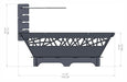 Picture - 8. Square 41" with ornament fire pit, grill and bbq. DXF files for plasma, laser, CNC. Firepit.