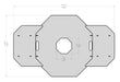 Picture - 10. Octagon Grill Plate 80 cm for Fire Barrel and Kettle Barbecue Fire Plate Plancha bbq. DXF files for plasma, laser, CNC.