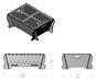 Picture - 10. Flat pack, Campfire pit for camping, mangal, fire pit, grill and bbq. DXF files for plasma, laser, CNC. Firepit.