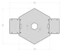 Picture - 10. Hexagon Grill Plate 100 cm for Fire Barrel and Kettle Barbecue Fire Plate Plancha bbq. DXF files for plasma, laser, CNC.