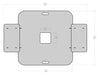 Picture - 10. Square Grill Plate 100 cm for Fire Barrel and Kettle Barbecue Fire Plate Plancha bbq. DXF files for plasma, laser, CNC.
