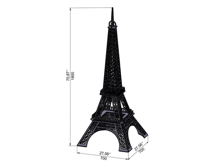 overall dimensions of the Eiffel Tower