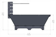 Picture - 9. Square 41" fire pit, grill and bbq. DXF files for plasma, laser, CNC. Firepit.