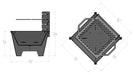 Picture - 9. Square V2 24" fire pit, grill and bbq. DXF files for plasma, laser, CNC. Firepit.