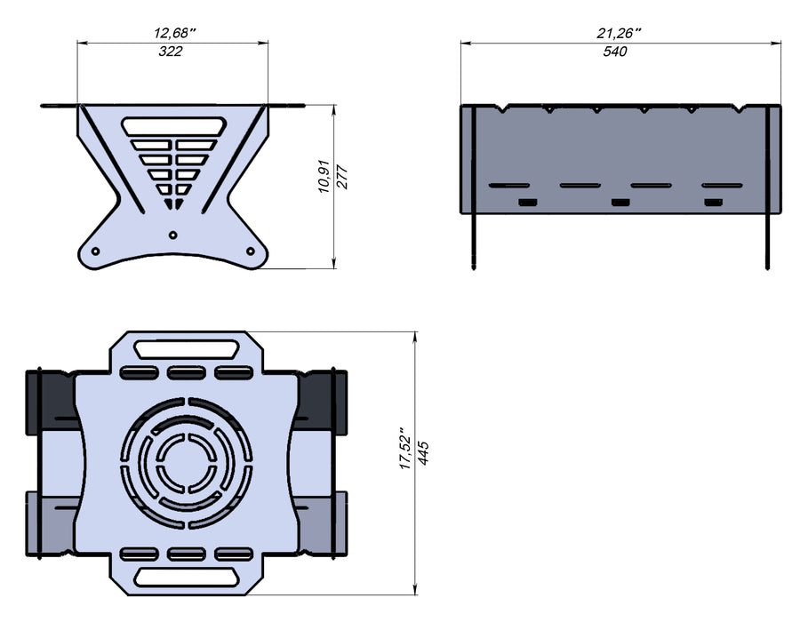 Picture - 7. Mix V2 fire pit, grill and bbq. DXF files for plasma, laser, CNC. Firepit.