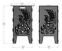 Picture - 6. Phoenix fire pit, grill and bbq. DXF files for plasma, laser, CNC. Firepit.