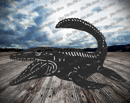 Picture. Mosasaurus. Metal art DXF files for plasma, laser, CNC, waterjet. Home wall vector art.
