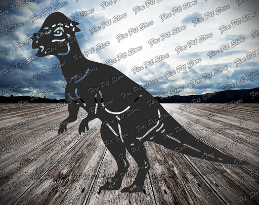Picture. Pachycephalosaurus. Metal art DXF files for plasma, laser, CNC, waterjet. Home wall vector art.