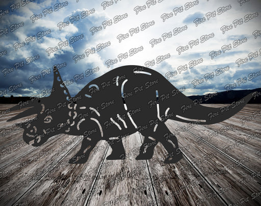 Picture. Triceratops. Metal art DXF files for plasma, laser, CNC, waterjet. Home wall vector art.