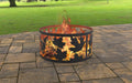 Picture - 6. Fire Pit Ring Maple Leaves. Files DXF, SVG for CNC, Plasma, Laser, Waterjet. Garden Fireplace. FirePit. Metal Art Decoration.
