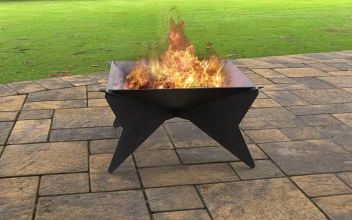 Picture - 7. Collapsible Square Fire Pit. Files DXF, SVG for CNC, Plasma, Laser, Waterjet. Garden Fireplace. FirePit. Metal Art Decoration.