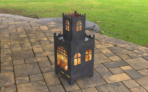 Picture - 7. Castle Fire Pit. Files DXF, SVG for CNC, Plasma, Laser, Waterjet. Garden Fireplace. FirePit. Metal Art Decoration.