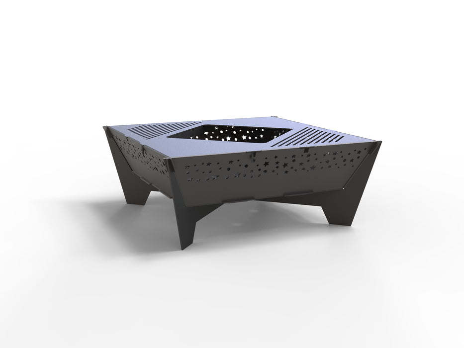 Picture - 6. Star 39'' fire pit, grill and bbq. DXF files for plasma, laser, CNC. Firepit.