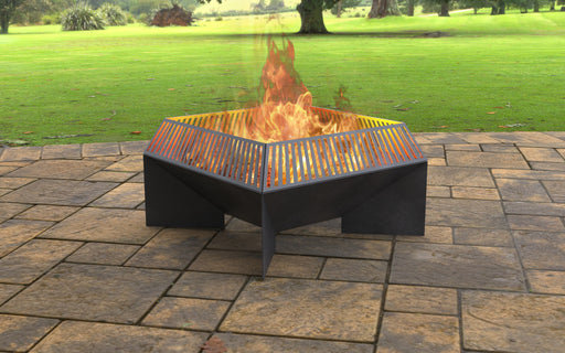 Picture - 8. Square III Fire Pit. Files DXF, SVG for CNC, Plasma, Laser, Waterjet. Garden Fireplace. FirePit. Metal Art Decoration.