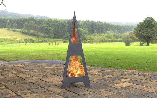 Picture - 8. Arrow Pyramid Fire Pit. Files DXF, SVG for CNC, Plasma, Laser, Waterjet. Garden Fireplace. FirePit. Metal Art Decoration.
