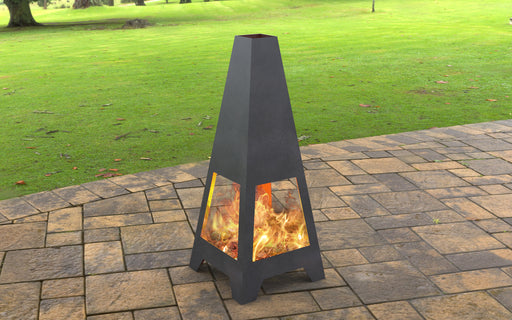 Picture - 7. Four-sided Pyramid Fire Pit. Files DXF, SVG for CNC, Plasma, Laser, Waterjet. Garden Fireplace. FirePit. Metal Art Decoration.