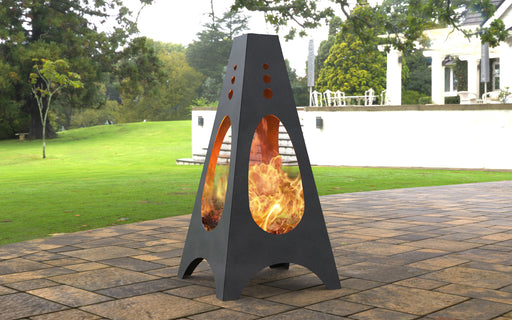 Picture - 8. Oval II Pyramid Fire Pit. Files DXF, SVG for CNC, Plasma, Laser, Waterjet. Garden Fireplace. FirePit. Metal Art Decoration.
