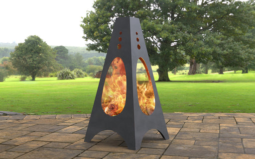 Picture - 9. Oval II Pyramid Fire Pit. Files DXF, SVG for CNC, Plasma, Laser, Waterjet. Garden Fireplace. FirePit. Metal Art Decoration.