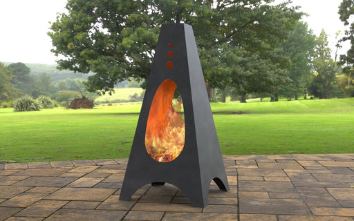 Picture - 7. Oval Pyramid Fire Pit. Files DXF, SVG for CNC, Plasma, Laser, Waterjet. Garden Fireplace. FirePit. Metal Art Decoration.