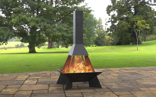 Picture - 7. Pyramid Rocket Fire Pit. Files DXF, SVG for CNC, Plasma, Laser, Waterjet. Garden Fireplace. FirePit. Metal Art Decoration.