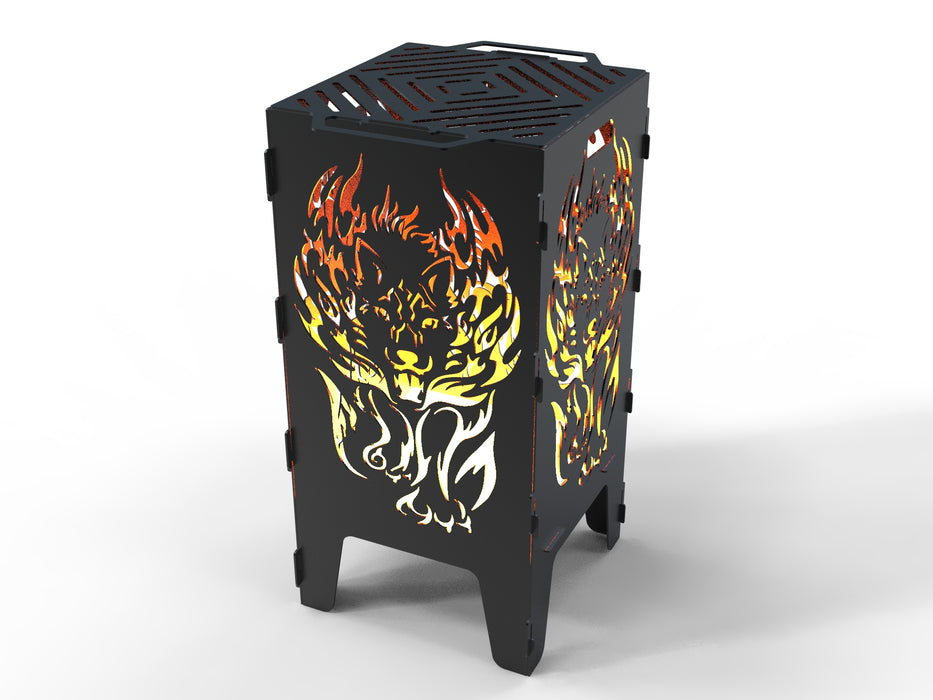 Picture - 3. Fire Wolf fire pit, grill and bbq. DXF files for plasma, laser, CNC. Firepit.