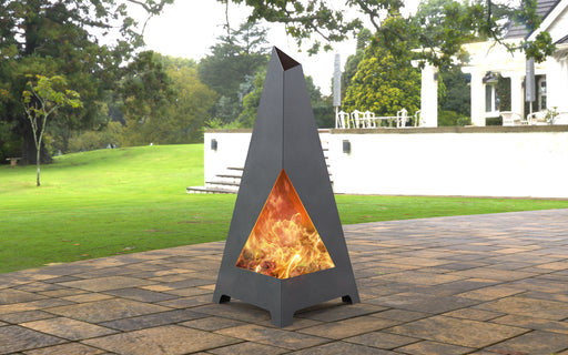 Picture - 8. Triangular Pyramid Fire Pit. Files DXF, SVG for CNC, Plasma, Laser, Waterjet. Garden Fireplace. FirePit. Metal Art Decoration.