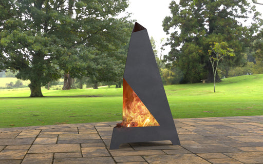 Picture - 9. Triangular Pyramid Fire Pit. Files DXF, SVG for CNC, Plasma, Laser, Waterjet. Garden Fireplace. FirePit. Metal Art Decoration.