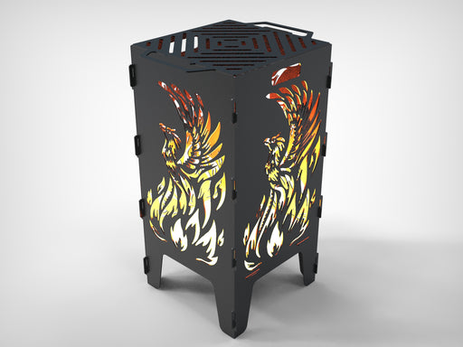 Picture - 2. Phoenix fire pit, grill and bbq. DXF files for plasma, laser, CNC. Firepit.