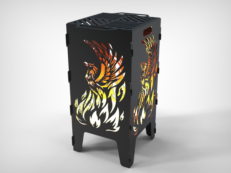 Picture - 5. Phoenix fire pit, grill and bbq. DXF files for plasma, laser, CNC. Firepit.