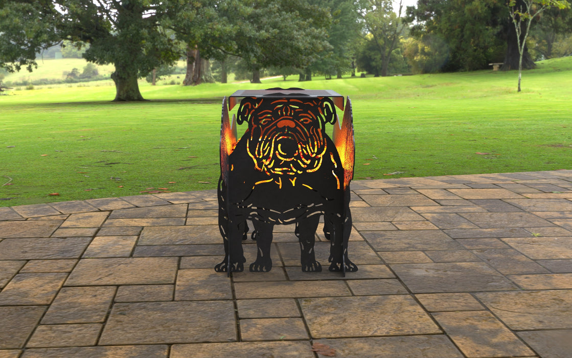 Picture - 13. English Bulldog Fire Pit Grill. Files DXF, SVG for CNC, Plasma, Laser, Waterjet. Brazier. FirePit. Barbecue.