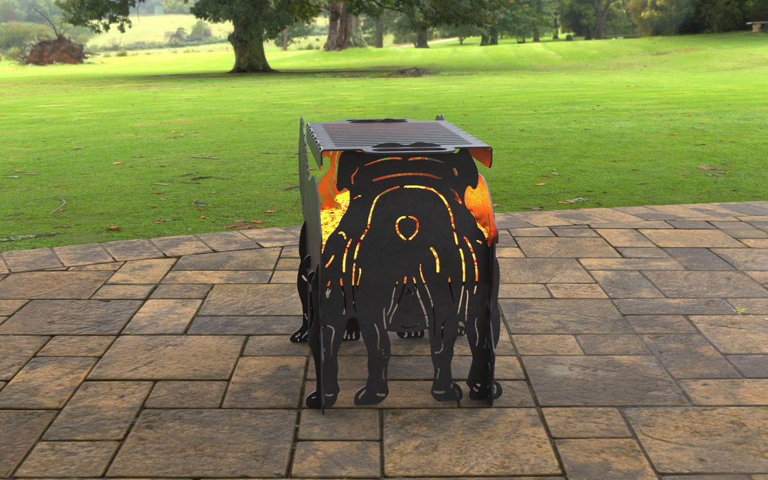 Picture - 14. English Bulldog Fire Pit Grill. Files DXF, SVG for CNC, Plasma, Laser, Waterjet. Brazier. FirePit. Barbecue.