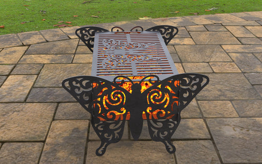 Picture - 8. Butterfly II Fire Pit Grill. Files DXF, SVG for CNC, Plasma, Laser, Waterjet. Brazier. FirePit. Barbecue.