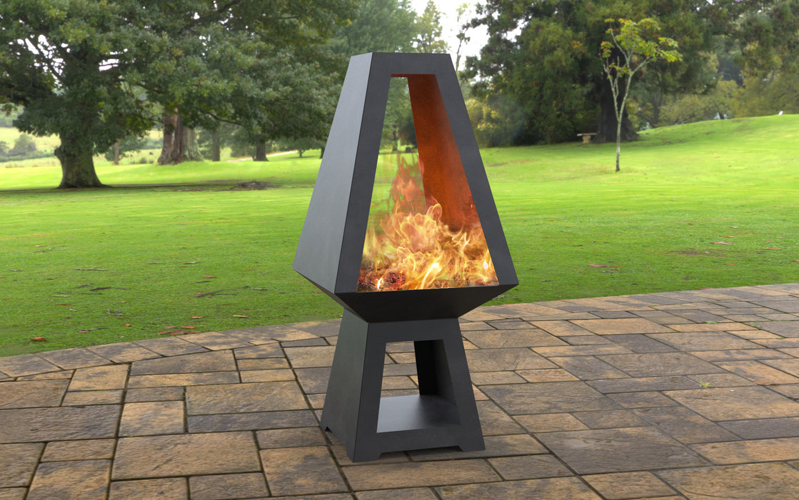 Picture - 2. Pyramid New Fire Pit. Files DXF, SVG for CNC, Plasma, Laser, Waterjet. Garden Fireplace. FirePit. Metal Art Decoration.