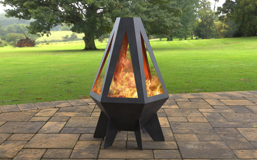 Picture - 1. Pyramid Rocket II Fire Pit. Files DXF, SVG for CNC, Plasma, Laser, Waterjet. Garden Fireplace. FirePit. Metal Art Decoration.