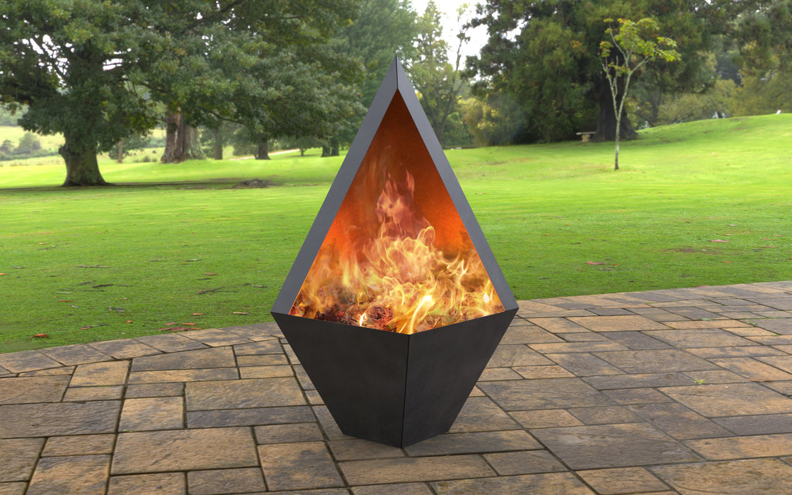 Picture - 1. Pyramid Acute Fire Pit. Files DXF, SVG for CNC, Plasma, Laser, Waterjet. Garden Fireplace. FirePit. Metal Art Decoration.