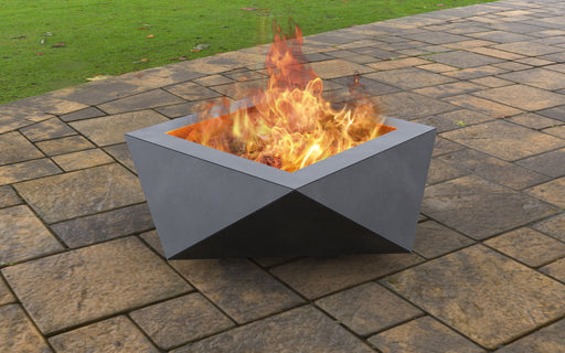 Picture - 1. Volumetric Square Fire Pit. Files DXF, SVG for CNC, Plasma, Laser, Waterjet. Garden Fireplace. FirePit. Metal Art Decoration.