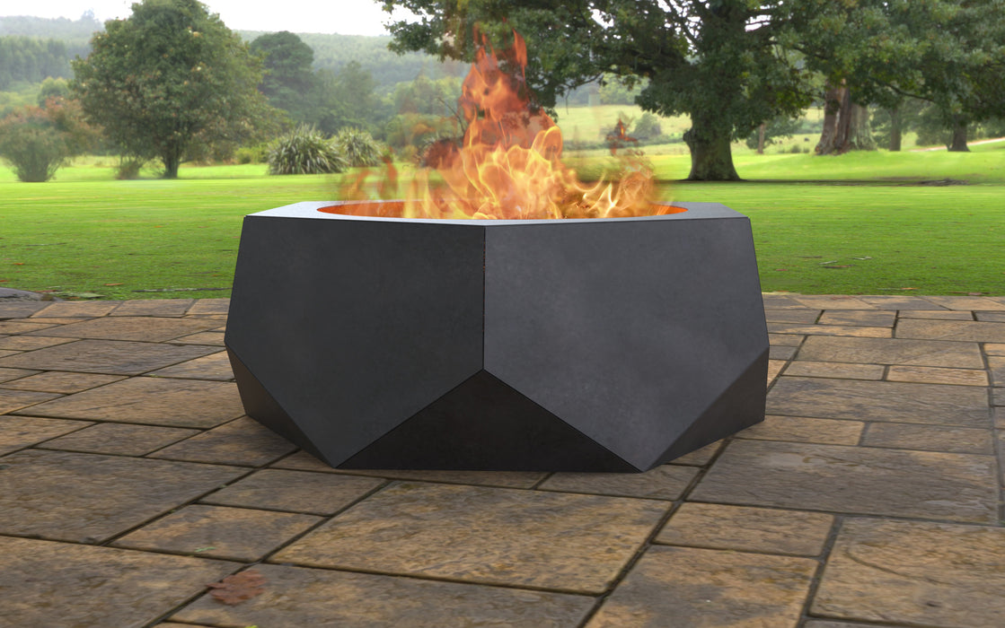 Picture - 3. Volumetric Hexagon Fire Pit V2. Files DXF, SVG for CNC, Plasma, Laser, Waterjet. Garden Fireplace. FirePit. Metal Art Decoration.