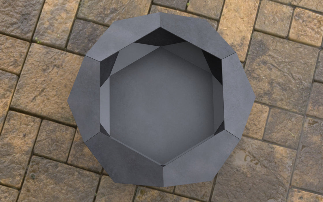 Picture - 5. Volumetric Hexagon Fire Pit V3. Files DXF, SVG for CNC, Plasma, Laser, Waterjet. Garden Fireplace. FirePit. Metal Art Decoration.