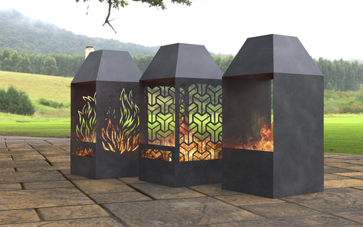 Picture - 2. Fire pits 3pcs. Files DXF, SVG for CNC, Plasma, Laser, Waterjet. Garden Fireplace. FirePit. Metal Art Decoration.