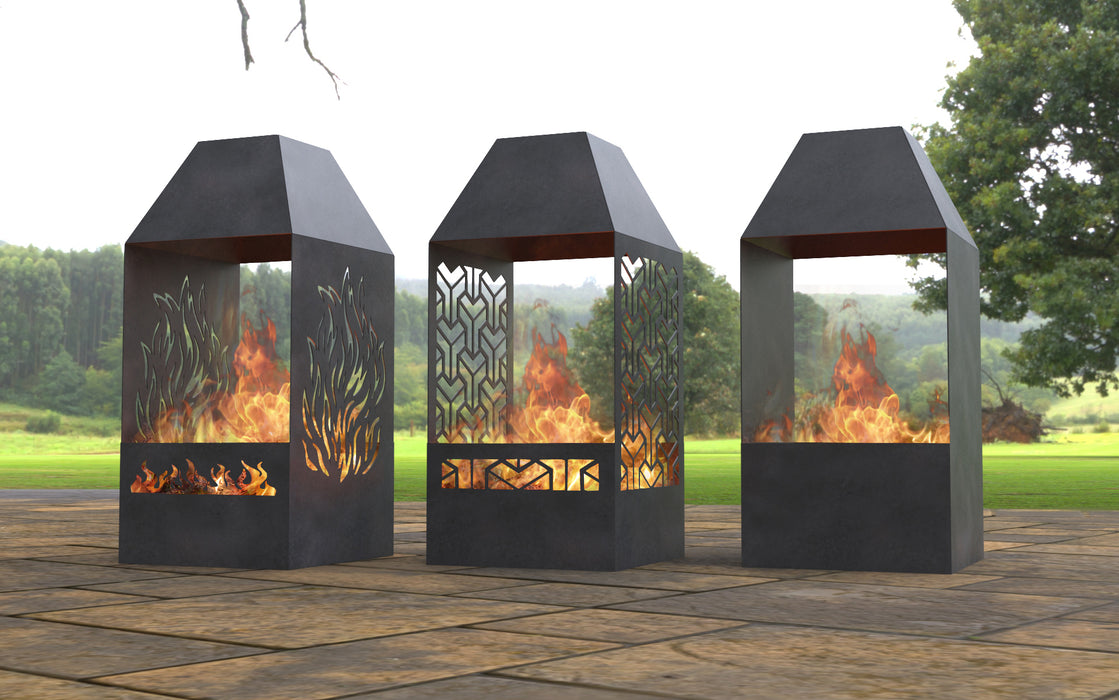 Picture - 3. Fire pits 3pcs. Files DXF, SVG for CNC, Plasma, Laser, Waterjet. Garden Fireplace. FirePit. Metal Art Decoration.