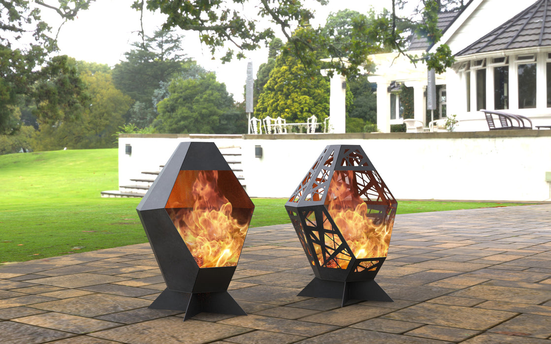 Picture - 2. Two Fire pits II. Files DXF, SVG for CNC, Plasma, Laser, Waterjet. Garden Fireplace. FirePit. Metal Art Decoration.