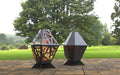 Picture - 4. Two Fire pits III. Files DXF, SVG for CNC, Plasma, Laser, Waterjet. Garden Fireplace. FirePit. Metal Art Decoration.