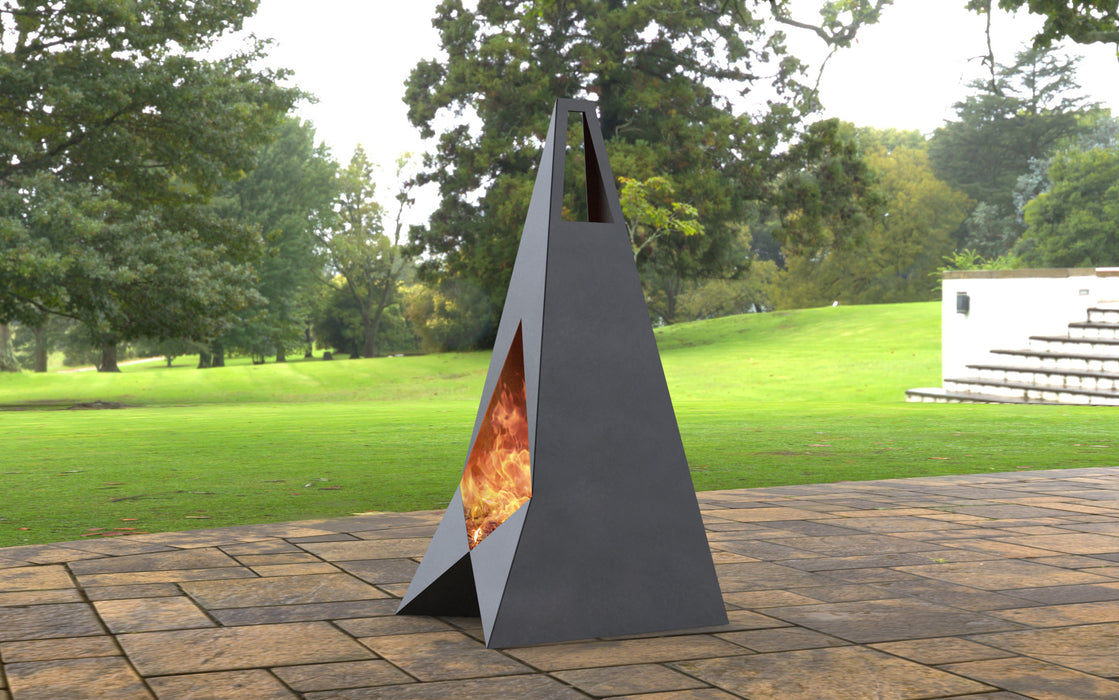 Picture - 4. Pyramid Style Fire pit. Files DXF, SVG for CNC, Plasma, Laser, Waterjet. Garden Fireplace. FirePit. Metal Art Decoration.