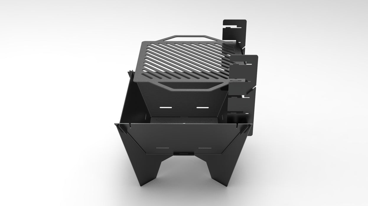 Picture - 5. Square V2 24" fire pit, grill and bbq. DXF files for plasma, laser, CNC. Firepit.