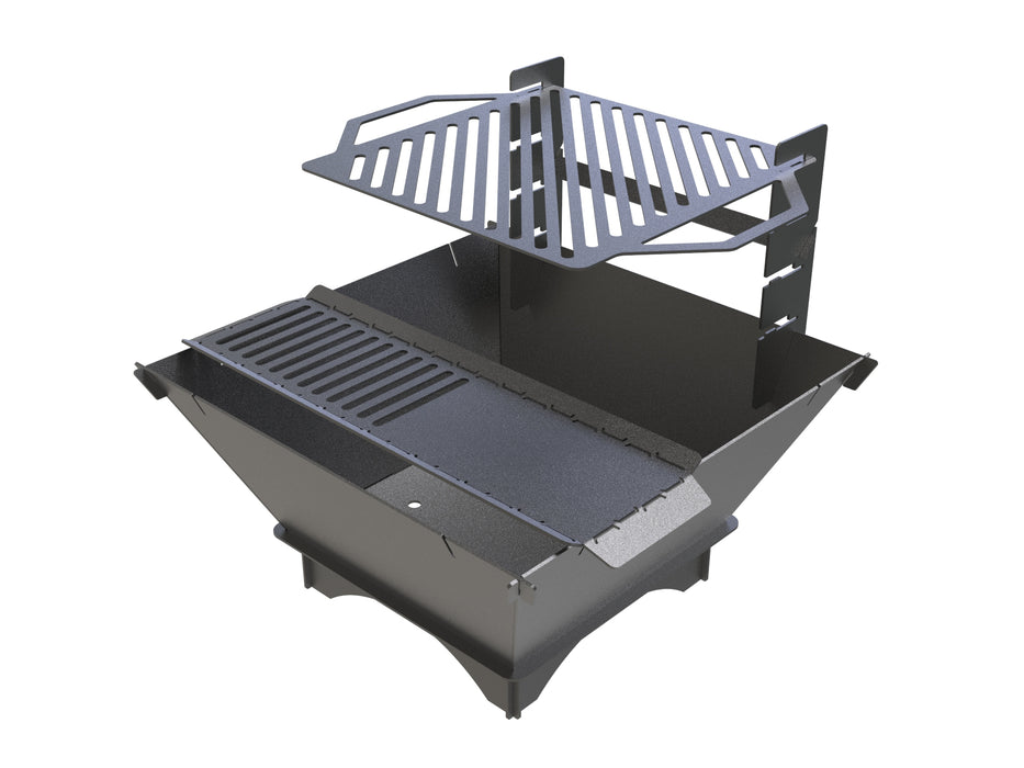 Picture - 2. Square 29" fire pit, grill and bbq. DXF files for plasma, laser, CNC. Firepit.